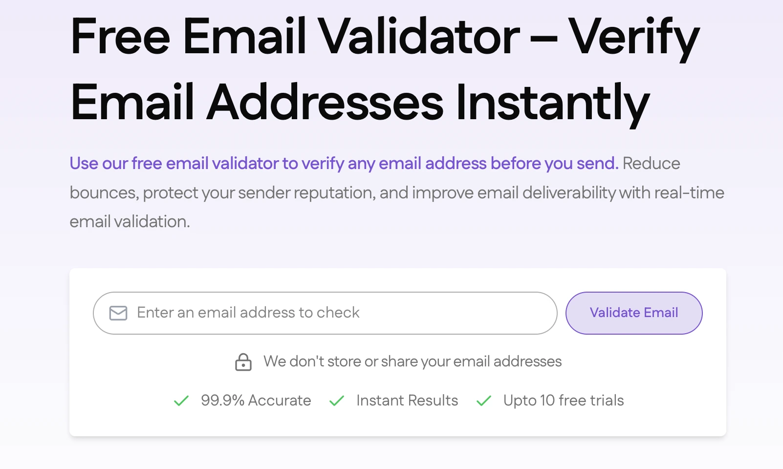 Free Email Validator Online Tool by SanitizeEmail